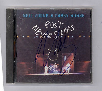 Neil Young Signed Autograph Rust Never Sleeps Cd