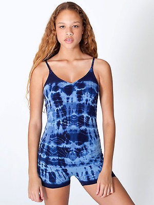 American Apparel Tie Dye Cotton Spandex Jersey Short Unitard RSA8330TD