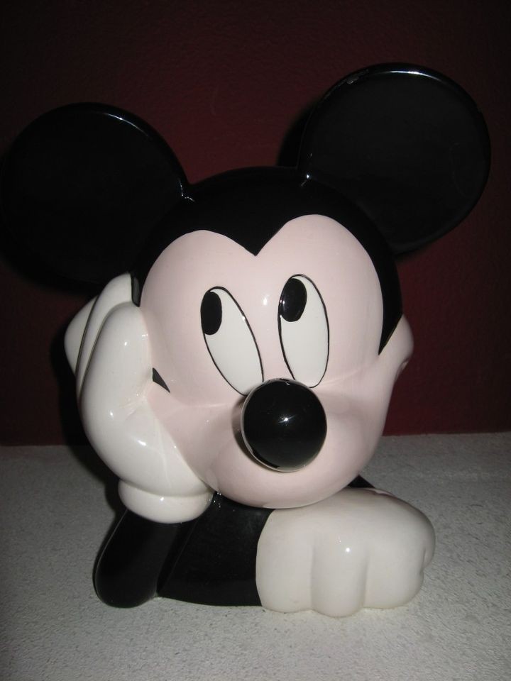 Disney Treasure Craft MICKEY MOUSE Head Cookie Jar * Rare