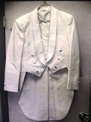 WHITE SHAWL tuxedo tailcoat/tails Boys size 6