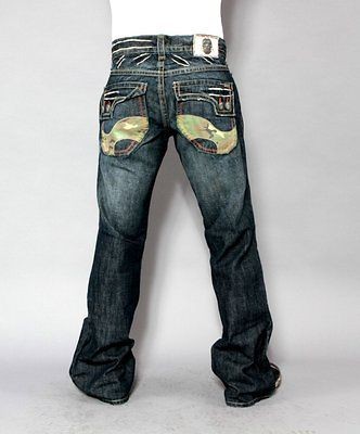 Mens Laguna Beach Jeans Monarch Bay Camo Bootcut 36