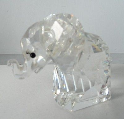 SWAROVSKI CRYSTAL LARGE ELEPHANT w/ Wire Tail FIGURE 2.5