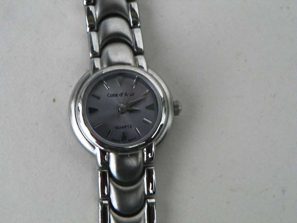 MINT COTE DAZUR SILVERTONE WATCH & BRACELET*