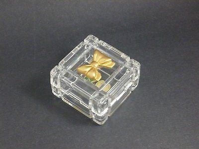 RCR (Royal Crystal Rock) Crystal Trinket Box with Gold Bow.