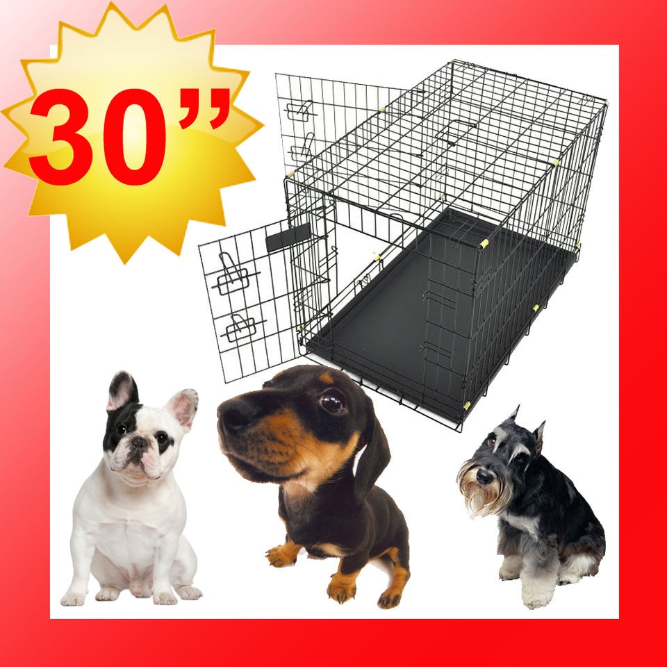 New Champion 30 Portable Folding Dog Pet Crate Cage Kennel Two Door 
