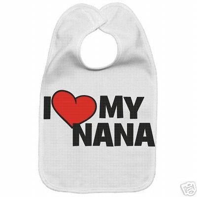   MY NANA CUTE CUSTOM UNISEX BABY INFANT BIB NEW ADJUSTABLE GIFT IDEA