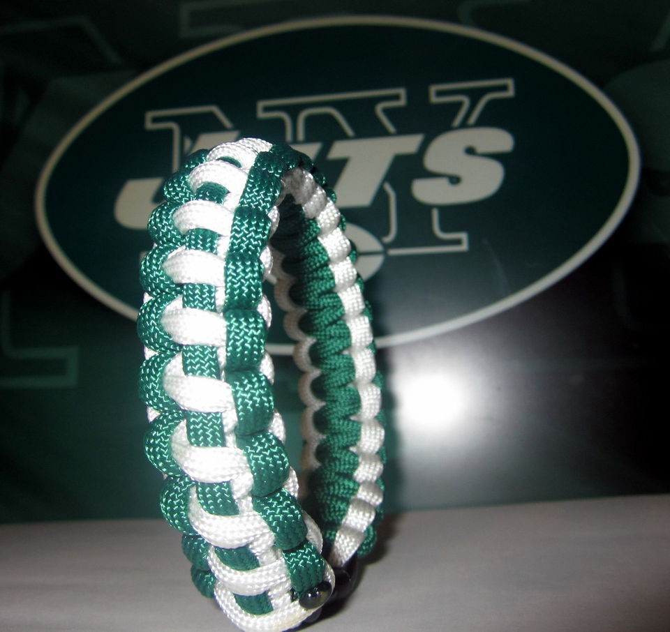   York Jets Survival Strap Paracord Bracelet Wristband NFL Custom Sized