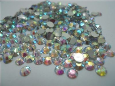 1000 RHINESTONE RESIN 3MM FLATBACK 12SS CRYSTAL AB COLOR SS12