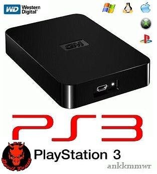 PS3 WD ELEMENTS PLAYSTATION 3 EXTERNAL 500 GB PORTABLE POCKET USB HARD 