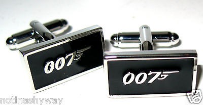 007 James Bond CuffLinks Diamonds Are Forever Secret Agent Service 