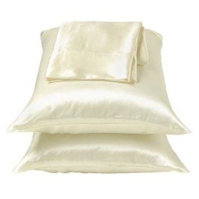 Ivory/White Charmeuse Satin Pillowcase Standard Queen