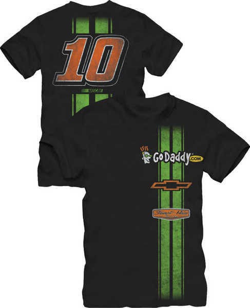 Danica Patrick 2012 The Game #10 GoDaddy Racing Stripe Tee FREE 