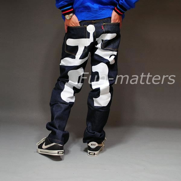 Our HipHop B BOY Street Dance Dragon Painted Pants Jeans Casual 