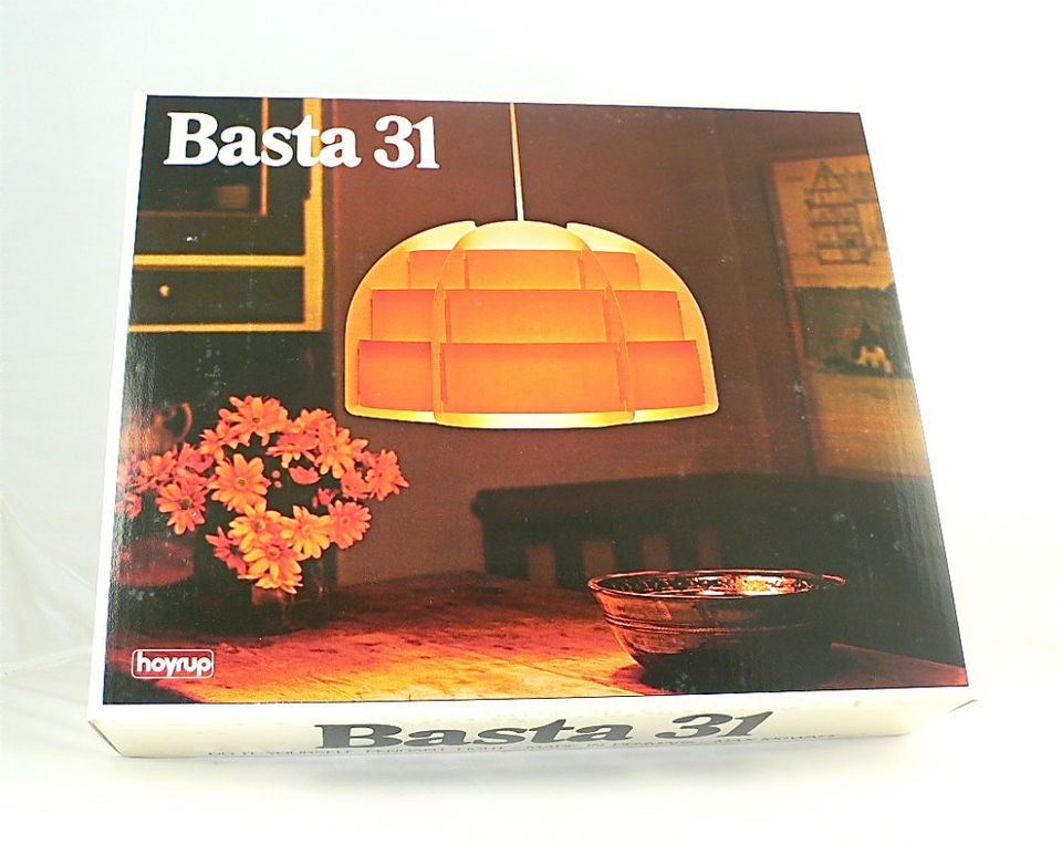 1970s MODERN DANISH DESIGN BASTA 31 PENDANT LIGHT NIB