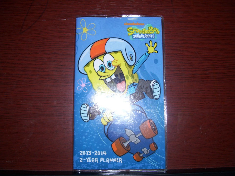 SPONGEBOB & PATRICK 2 YEAR POCKET PLANNER 2013 & 2014 NEW FREE SHIP L 