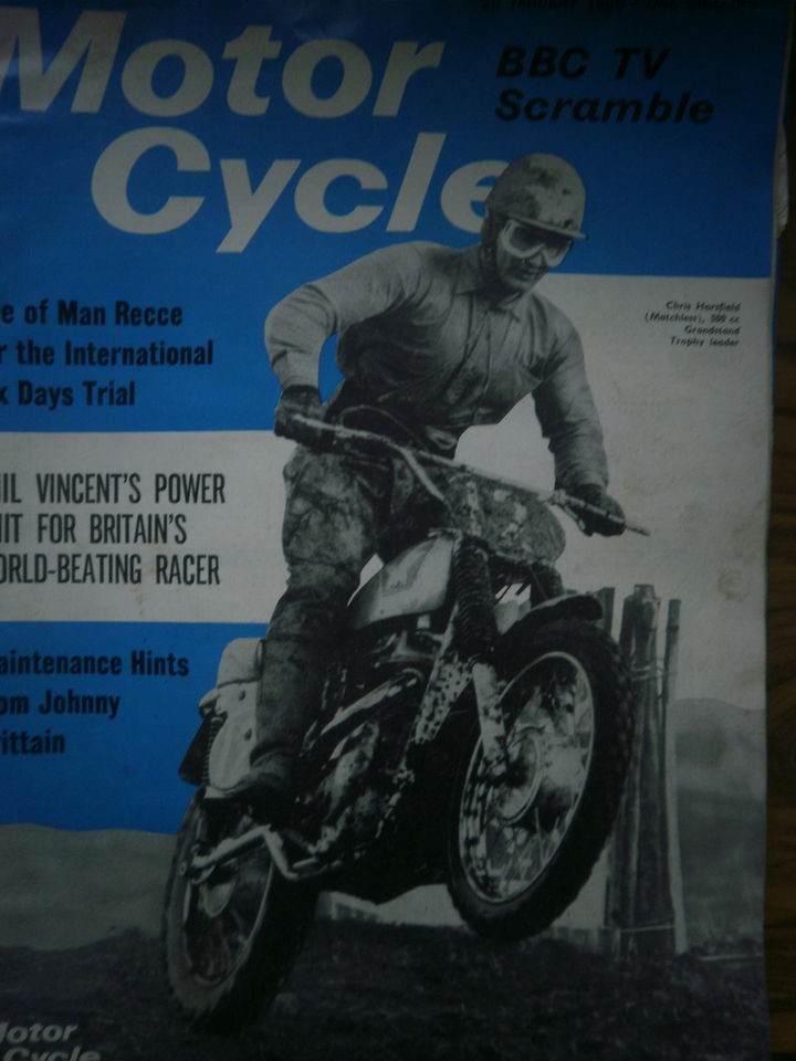 MOTOR CYCLE 28/01/65 ISDT ON THE I.O.M   BBC TV SCRAMBLE   PHIL 