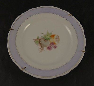 Vintage Hand Painted KPM Decorative Collector Plate 7 Fruit 