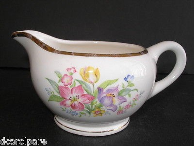 George Derwood 8 Shape 118B Pattern 79249 Creamer Pink Yellow 