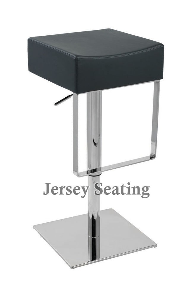 New PU Leather Air Lift Swivel Counter Adjustable Bar Stool Salon 