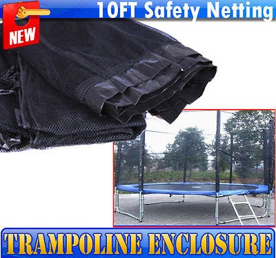 NEW 10 FT Trampoline Enclosure Round Safety Netting Fence With Poles