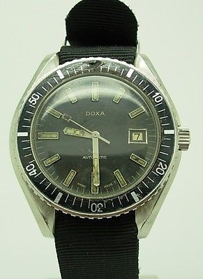   VINTAGE S.STEEL DOXA SHARK HUNTER AUTOMATIC DIVERS WATCH REF 11804