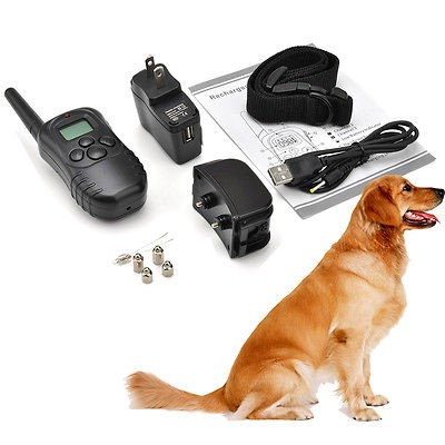   Rechargeable 1 Dog LCD Shock Vibrate Remote Dog Training Collar