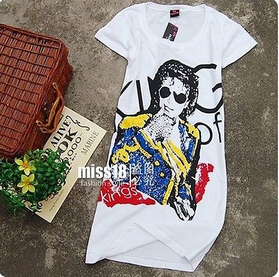 Michael Jackson history Billie Jean Grammy Lady T Shirt Slim style 