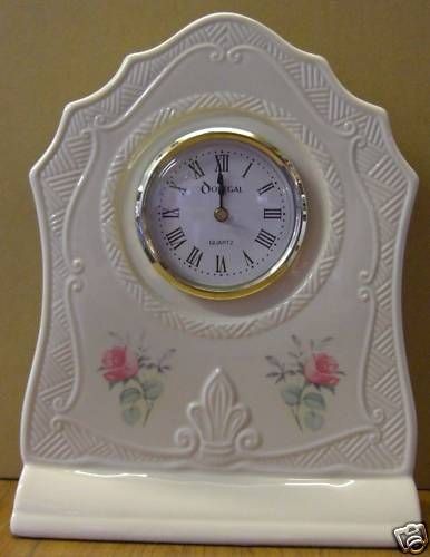 Irish Belleek Donegal China Mystical Clock Rose