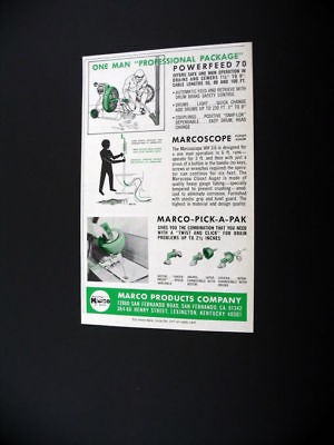 Marco Drain Sewer Cleaning Equipment 1976 print Ad