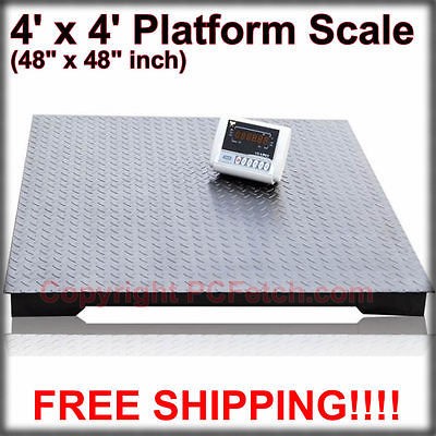 New 48 x 48 4x4 Platform Weighing Pallet Warehouse Scale   2 TONS 