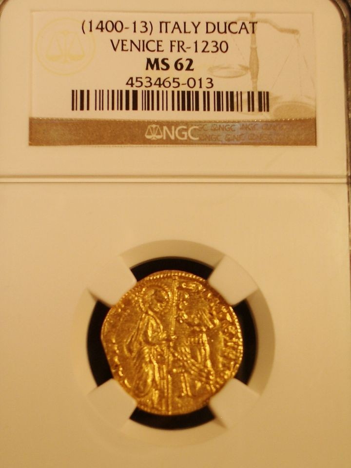 1400 1413 MS62 GOLD VENETIAN (DUCAT) ZECCHINO   NGC