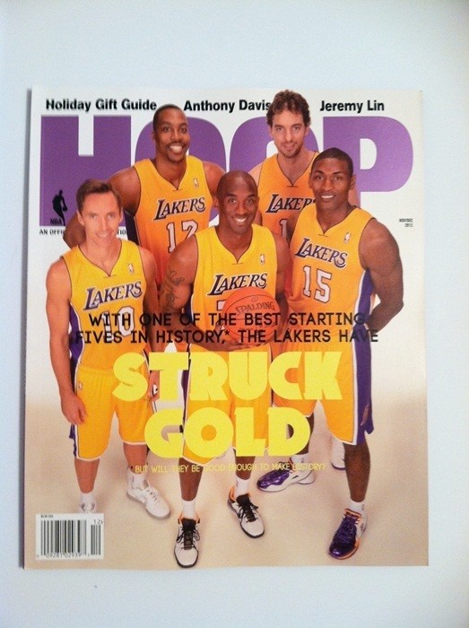 HOOP MAGAZINE LA LAKERS DWIGHT HOWARD KOBE BRYANT STEVE NASH NO LABEL 