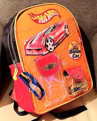 RARE HOT WHEELS BACKPACK W SEALED XS IVE CAR NEW WITH TAG NWT LONG 