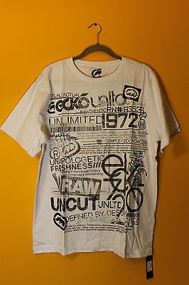 New Ecko LEAD SINKER TEE mens t shirt white XL $38