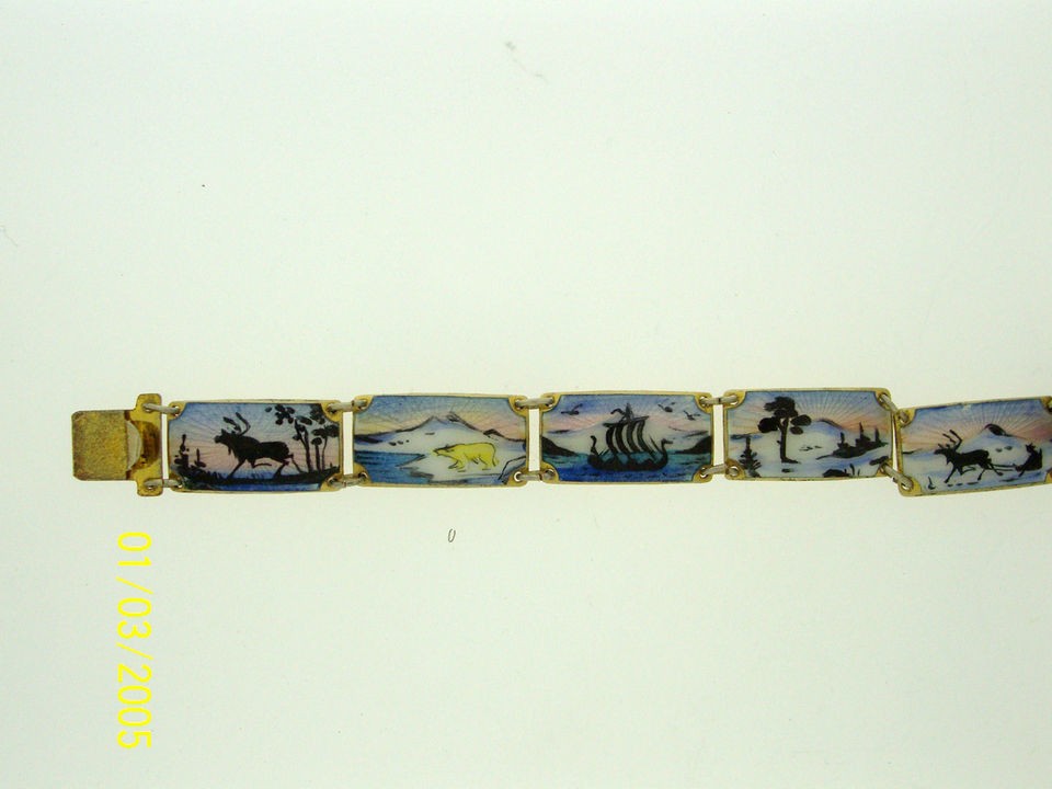 OPRO Winter Scenes Enamel 7.5 Bracelet 22.5 grams Norway