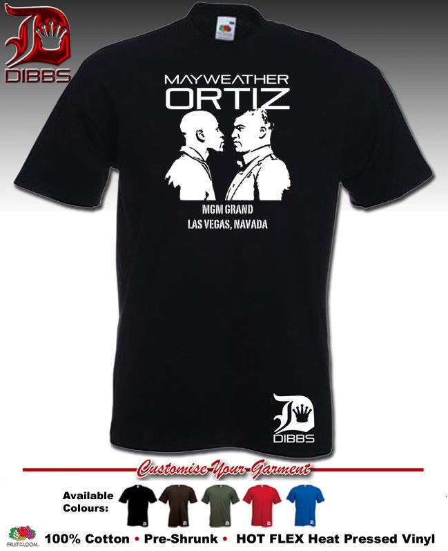 VICTOR ORTIZ VS FLOYD MAYWEATHER JR TSHIRT BOXING DIBBS