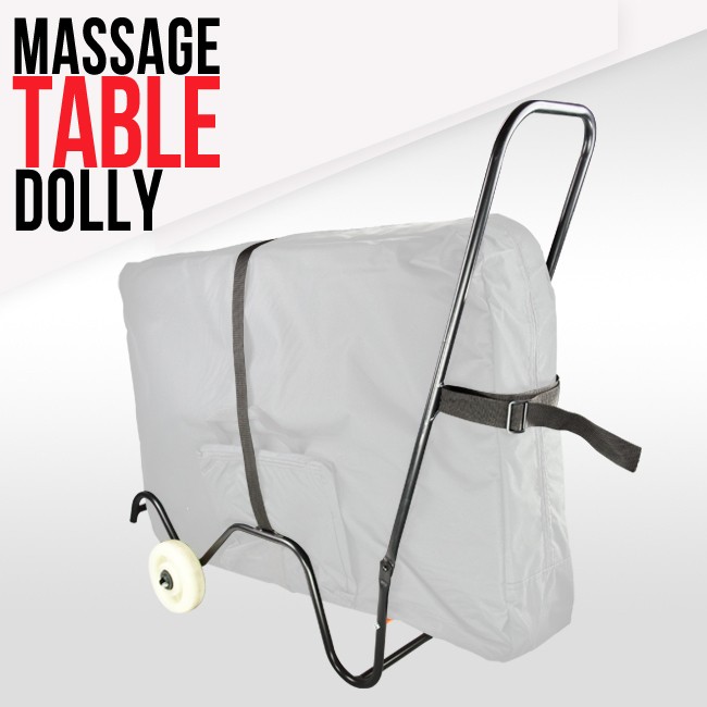 New Massage Table Portable Folding Trolley Rolling Cart Dolly Carrier