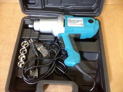 New 1/2 Electric Impact Wrench Gun Set w/ Case & Sockets Driver Free 