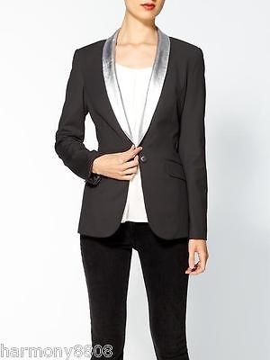 2012 FALL new $565 Elizabeth and James Rex Metallic Leather Lapel Trim 