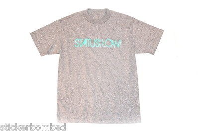 Status Low T Shirt Teal on Ash Gray Fatlace Hellaflush Illest 