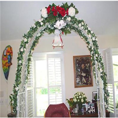 LOT OF 10 WHITE WEDDING ARCH IN/OUT DOOR PARTY BIRTHDAY SHOWER 90 x 