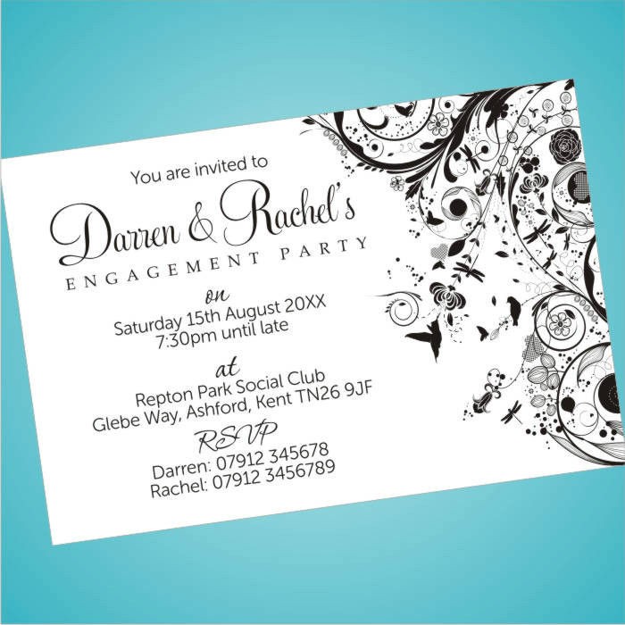 Personalised Engagement Party Invitations Invites