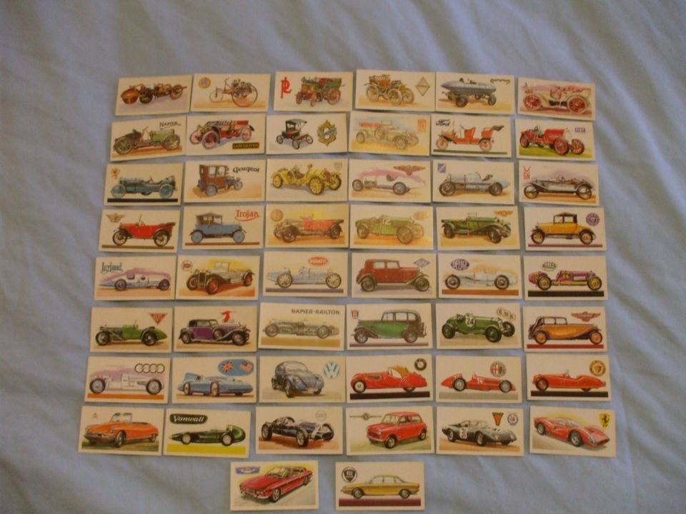 BROOKE BOND TEA CARDSHISTORY OF THE MOTOR CAR BUY INDIVIDUALLY NOs 