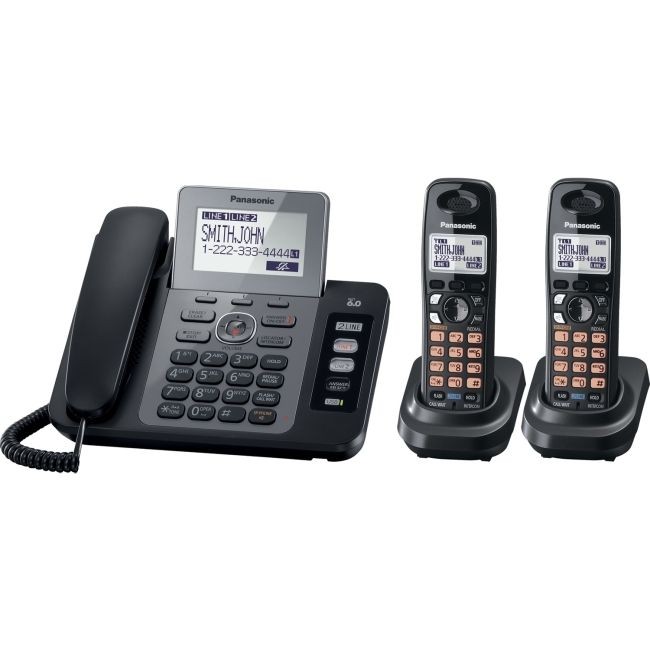 PANASONIC KX TG9472 B 2 Line Cordless, 2x6 , TAD, LK, USB port, Large 