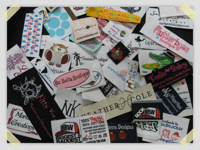   Custom Woven Clothing Labels Damask Fabric Weaving by Polyester Yarn