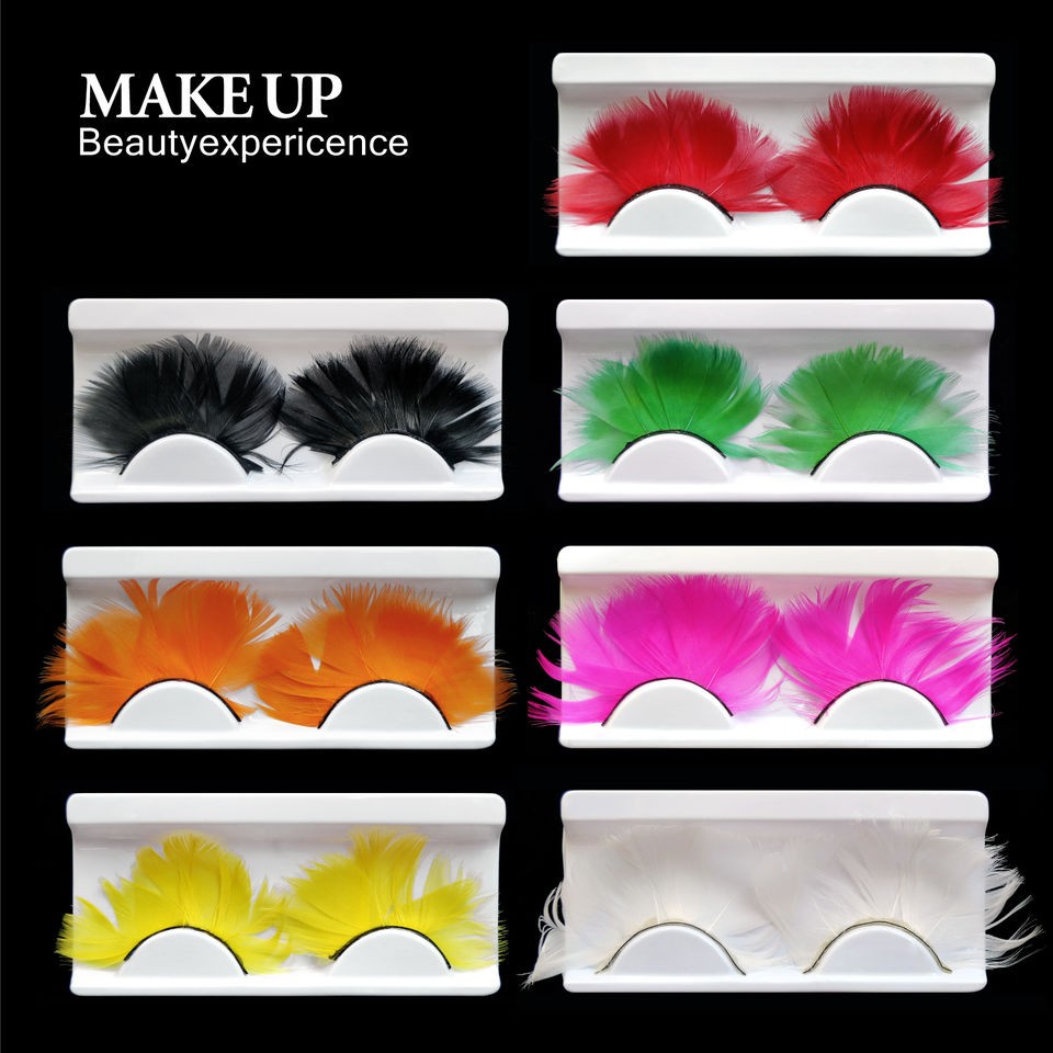 Different colors of Big Feather False Eyelashes for Nightclub D0120