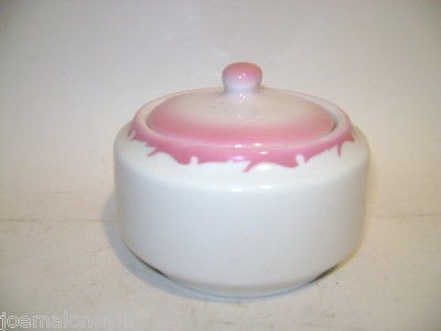 VINTAGE JACKSON CHINA PINK SUGAR BOWL (L)