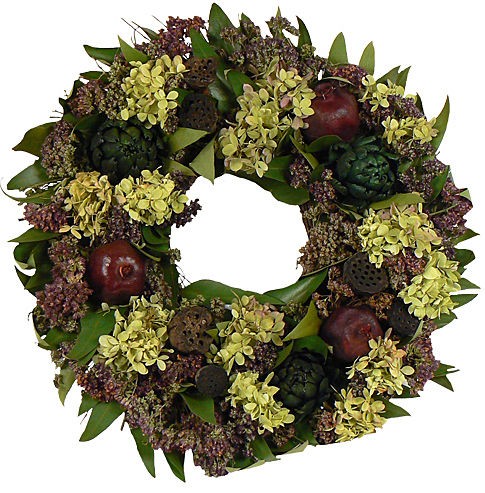 ENCHANTED GARDEN COLLECTION   DRIED WREATH   FALL WREATH   HYDRANGEA