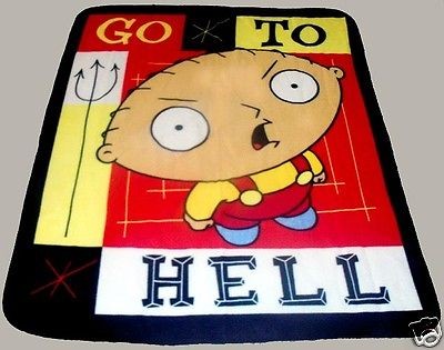 Family Guy blanket bedding 50x60  Stewie we ship intl