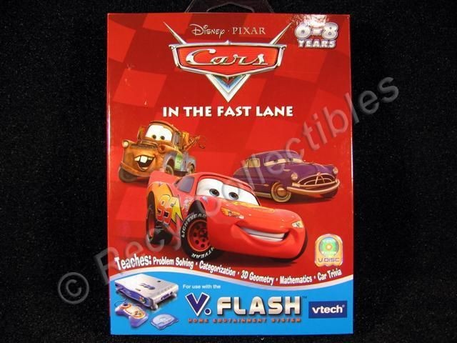 VFlash Disney Cars In The Fast Lane Math Disc VTech 6 8